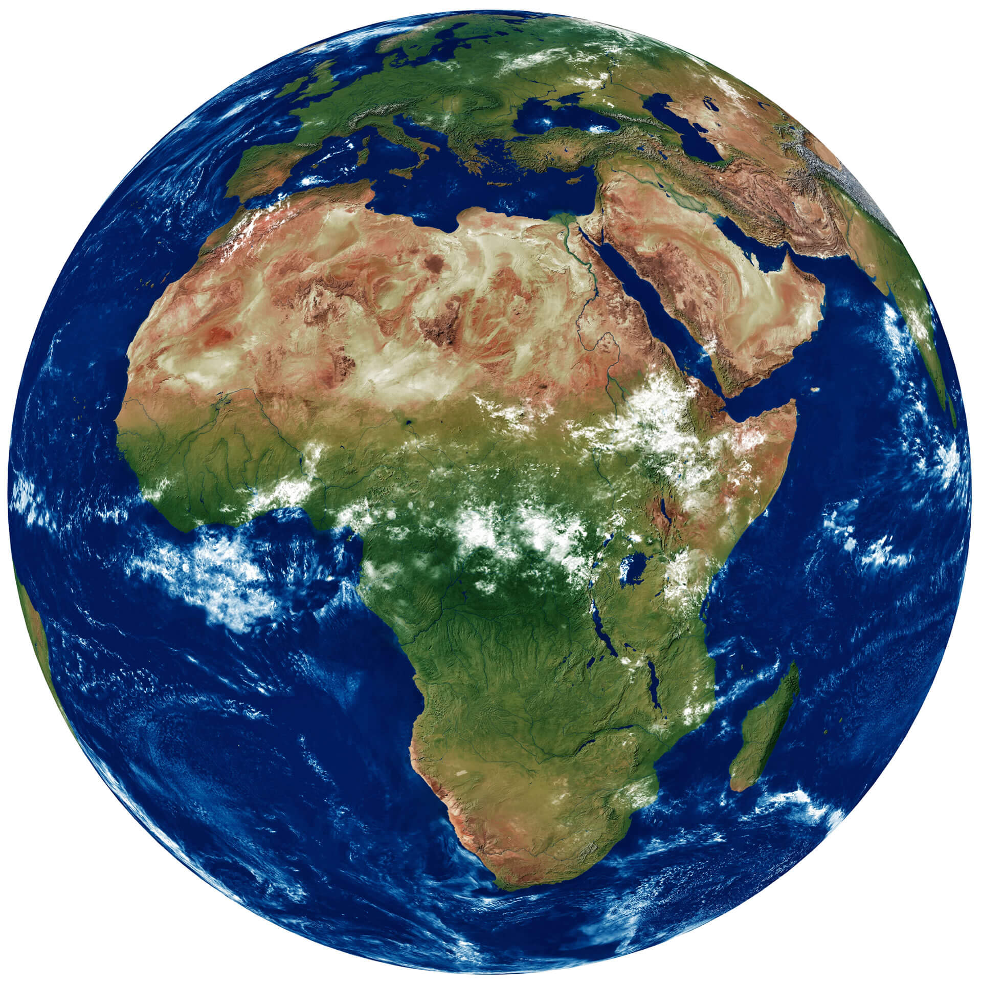 Africa and Earth Satellite Map